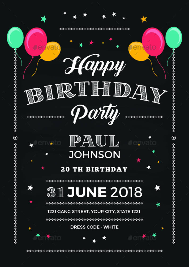 14 Chalkboard Invitation Examples To Download