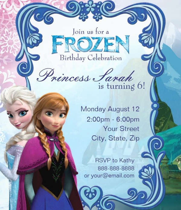 14 Frozen Invitation Templates Word PSD AI