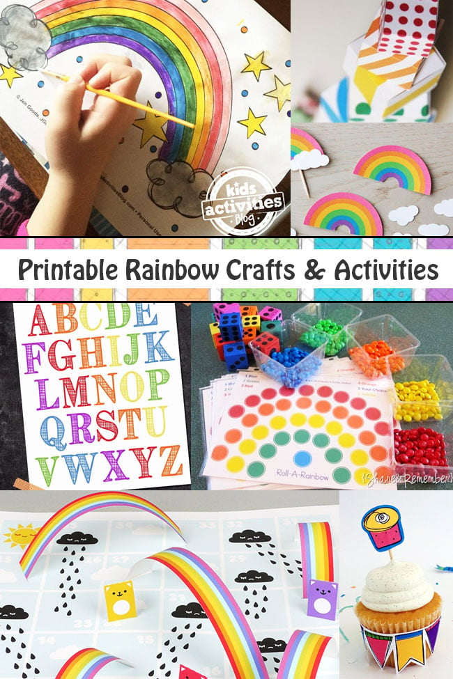 18 Cute Rainbow Printable Crafts For Kids Kids Activities Blog