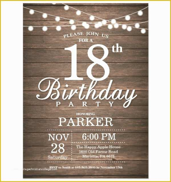 invitation templates 18th birthday