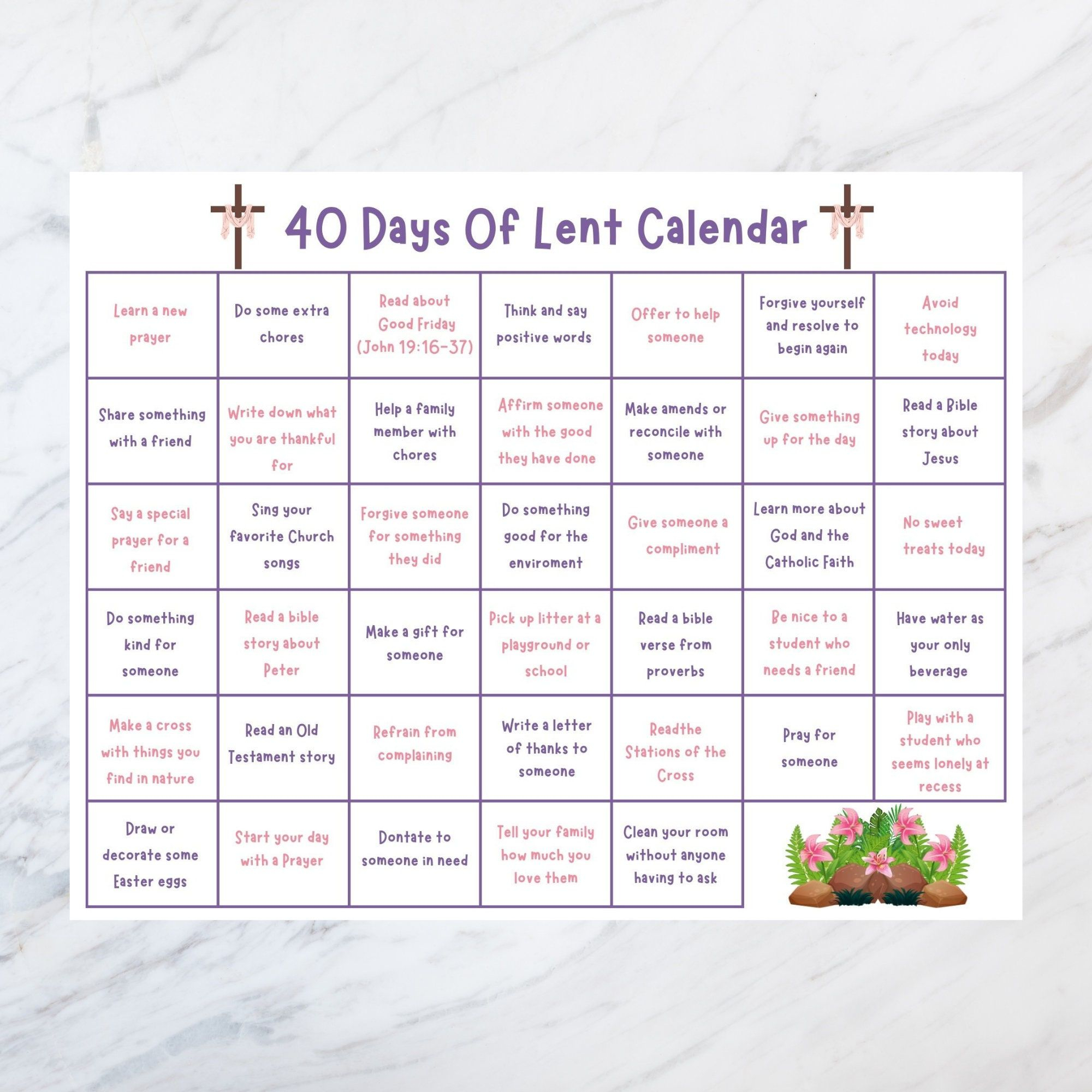 Activities For Lent Printable Dev onallcylinders