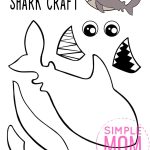 Adorable Shark Craft For Kids With Free Template Simple Mom Project