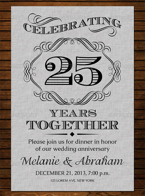 invitation templates anniversary