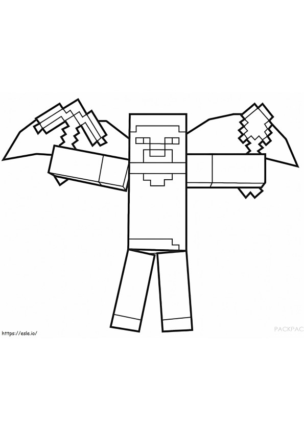 Basic Zombie Minecraft Coloring Page
