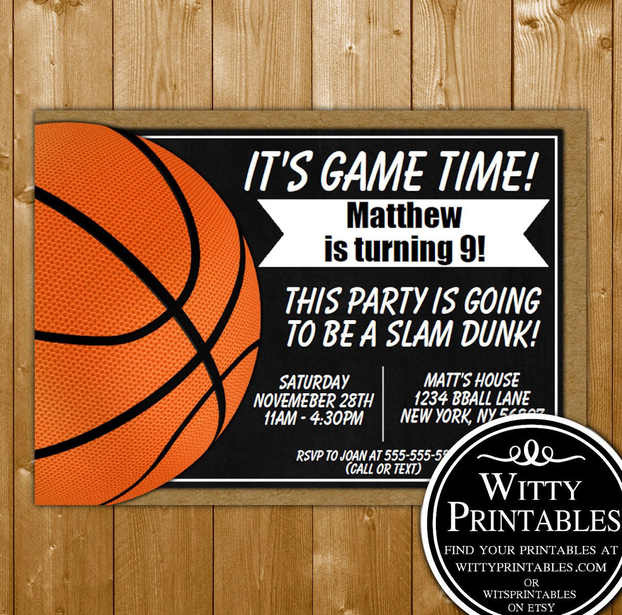 Basketball Invitation Template Printable Word Searches