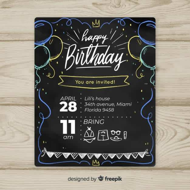 Birthday Invitation Template Adobe Illustrator Cards Design Templates