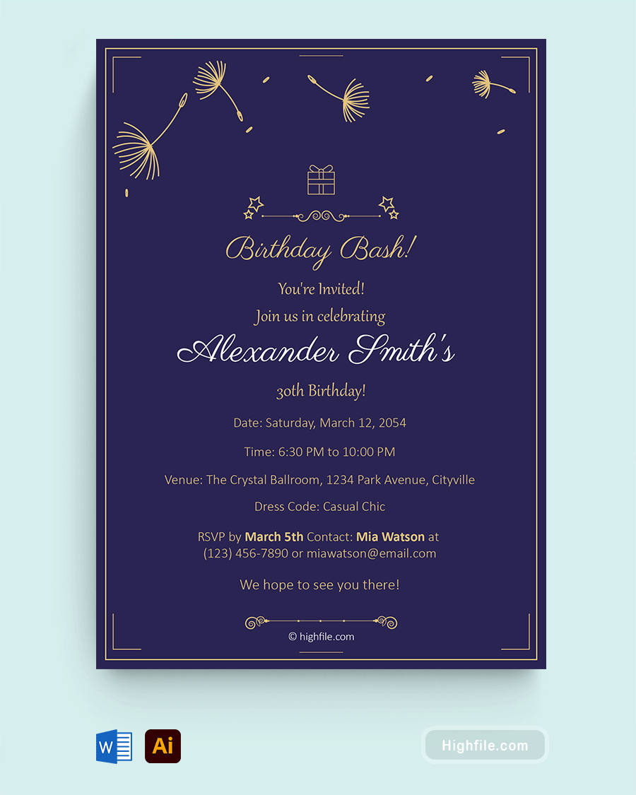 invitation template adobe