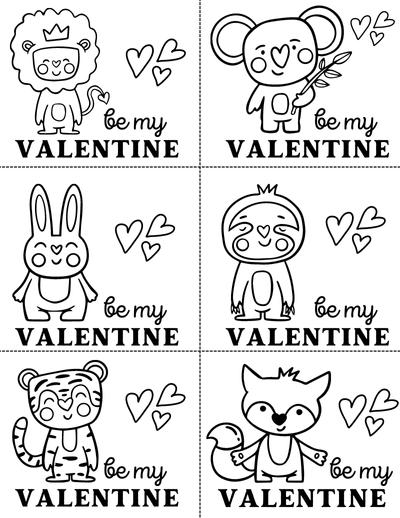 Black And White Printable Valentine Cards