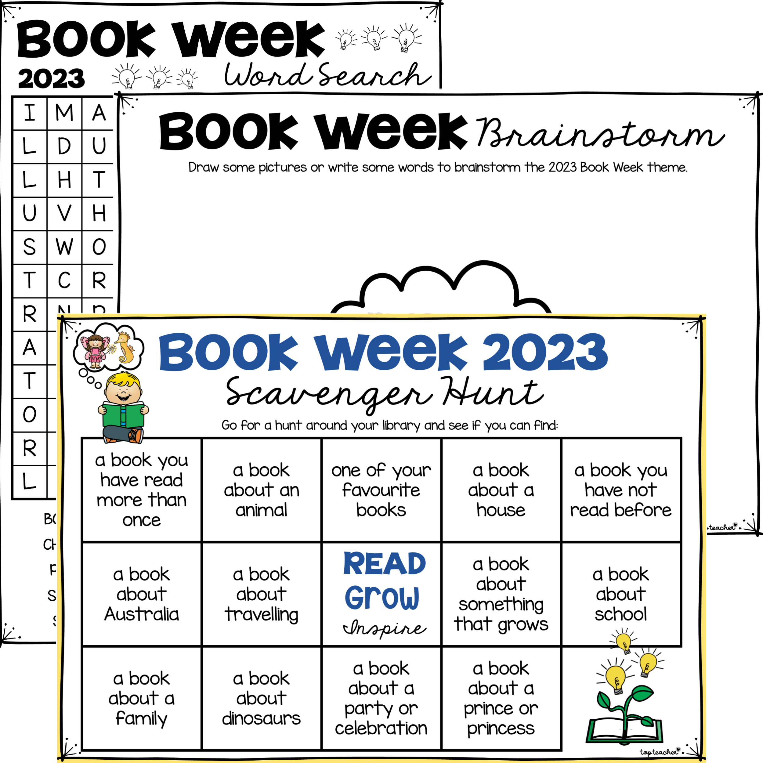 free printable book week activities for toddlers