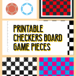 Checkers Board Game Pieces 6 Free PDF Printables Printablee