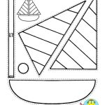 Coloring Pages Printable Sailboat Shape Kids Printable Crafts