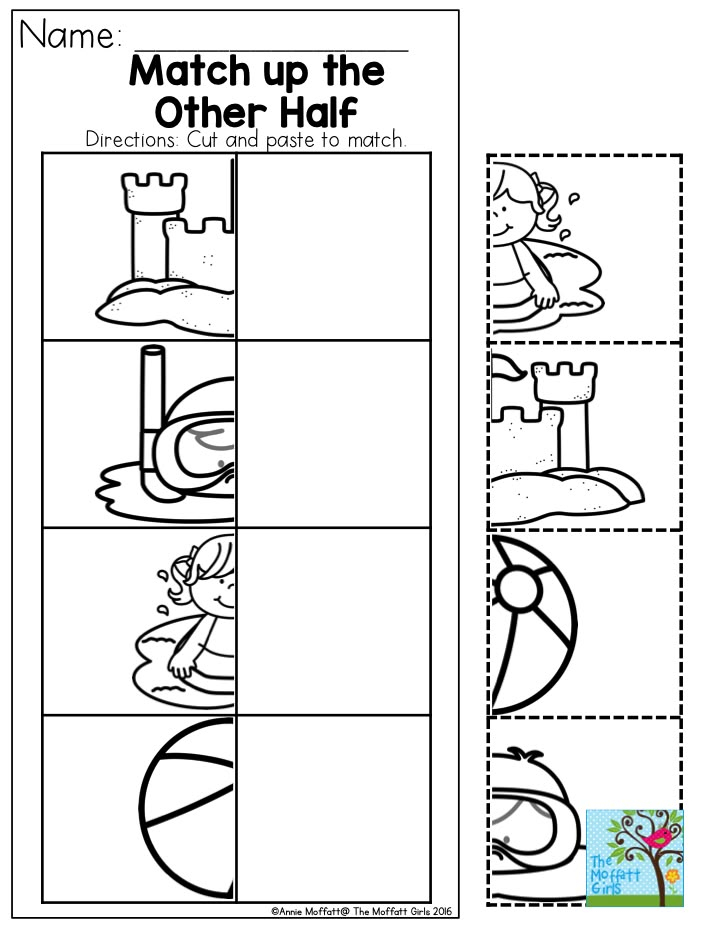 cut and paste activities for toddlers printable