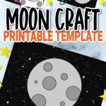 Cut And Paste Moon Craft With Moon Template Simple Mom Project