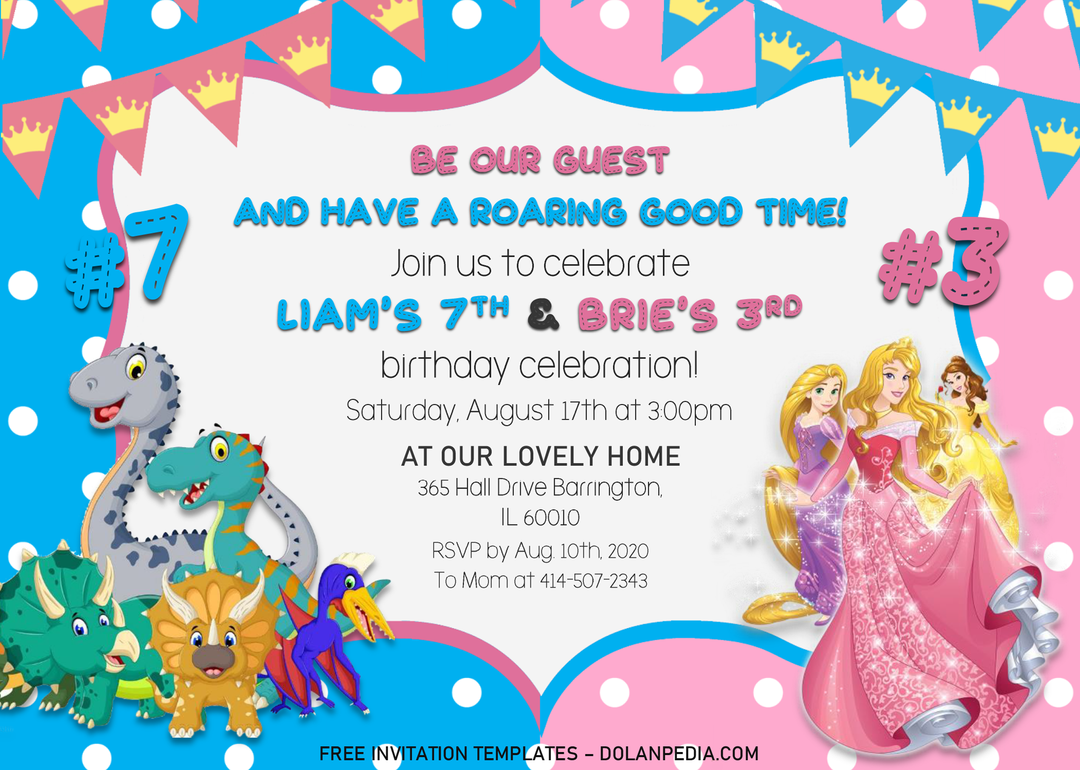 joint birthday invitation templates