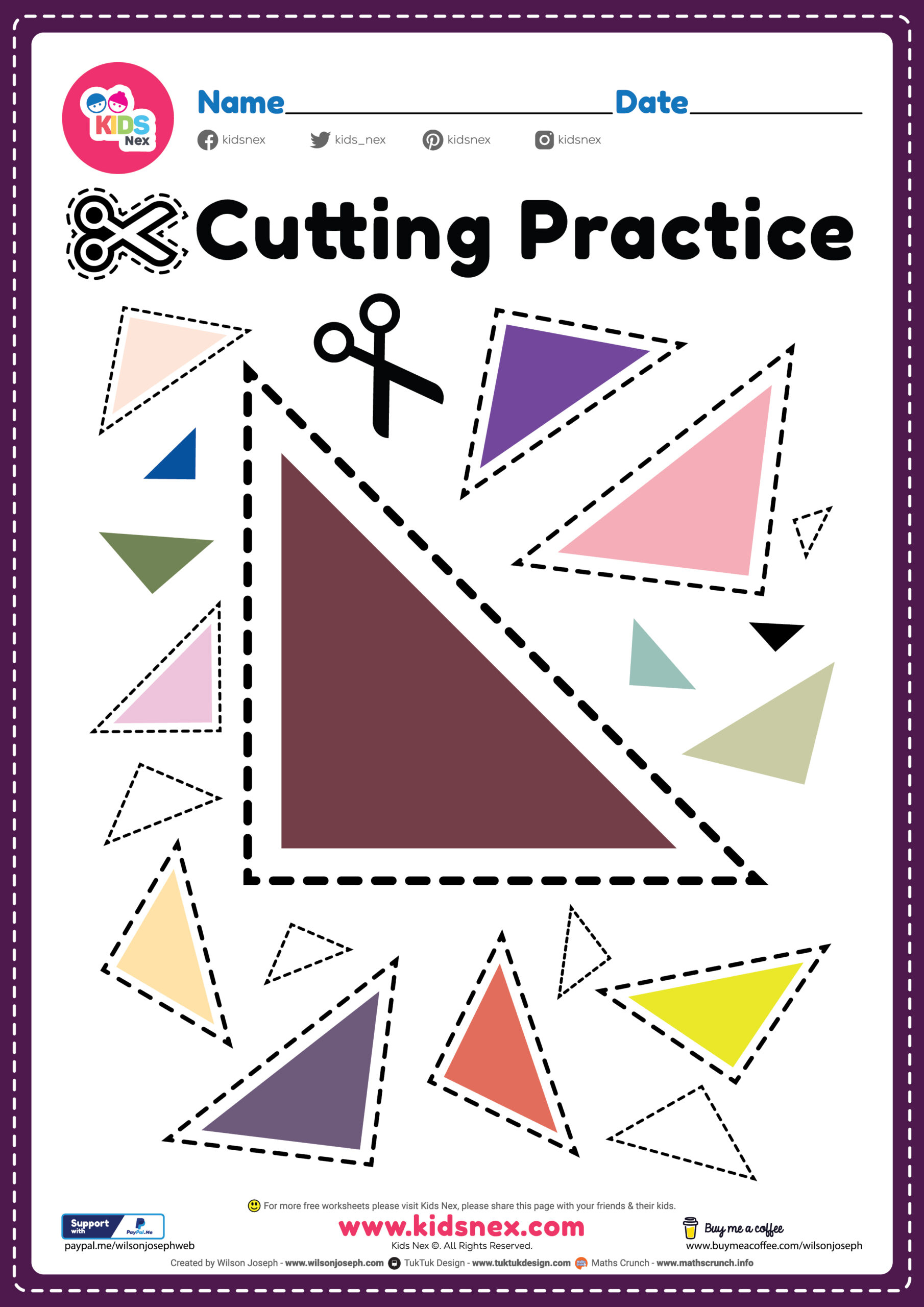 cutting activities for kids printable pdf