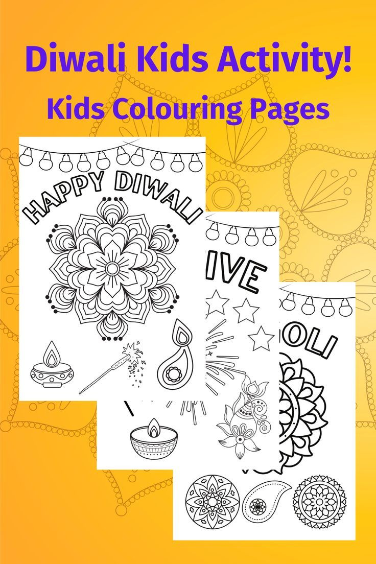 Diwali Colouring Pages 5 Colouring Pages For Kids Printable Colouring 