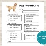 Dog Report Card Printable Pet Sitting Forms Dog Boarding Report Card