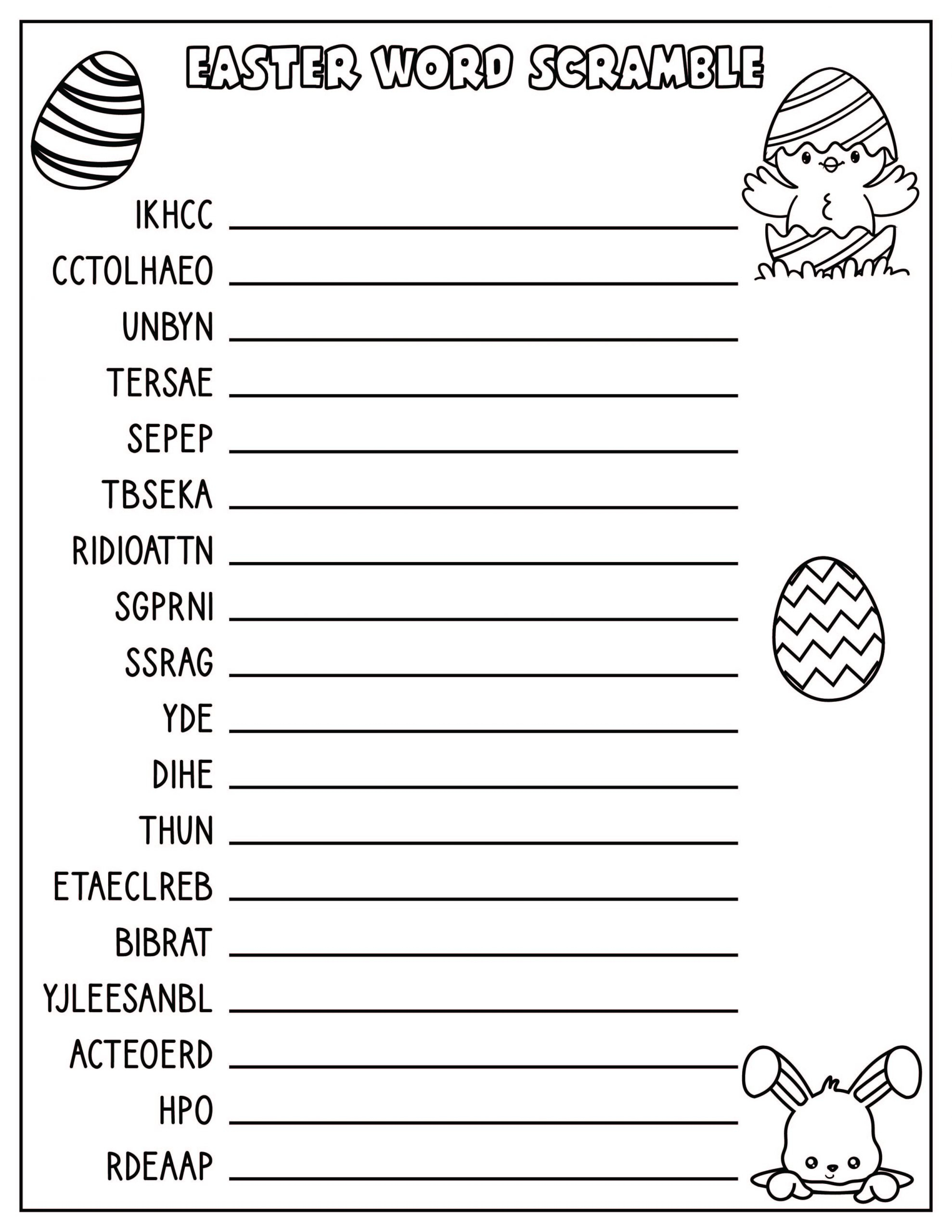 Easter Activities Printable Printable Word Searches