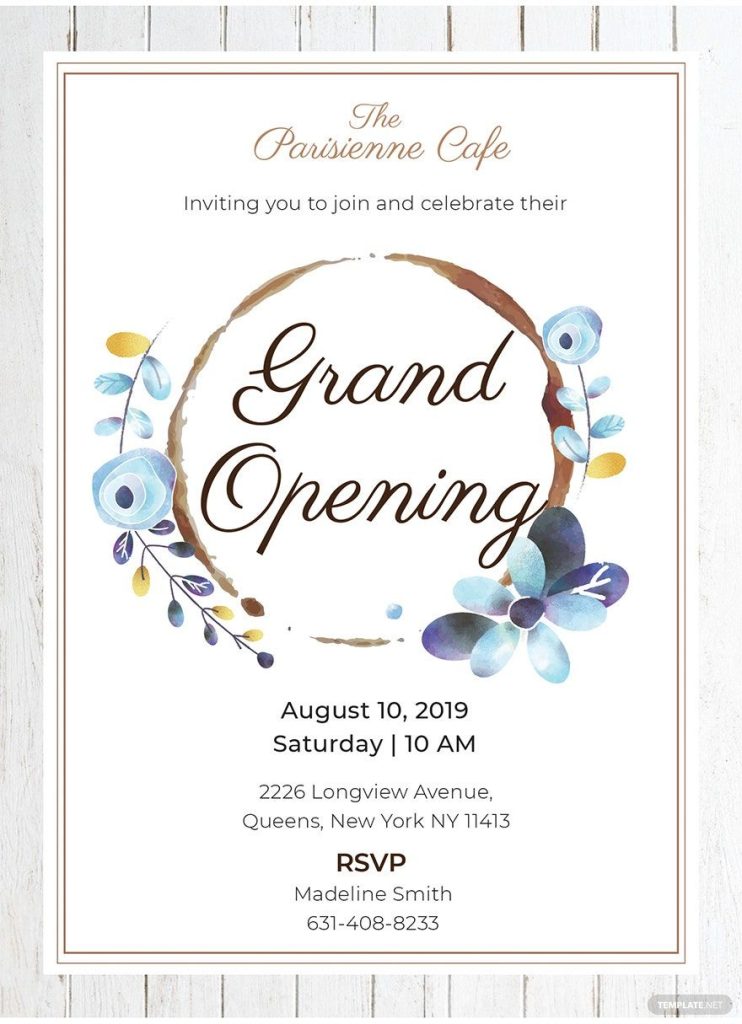 Editable Grand Opening Invitation Templates In Word To Download