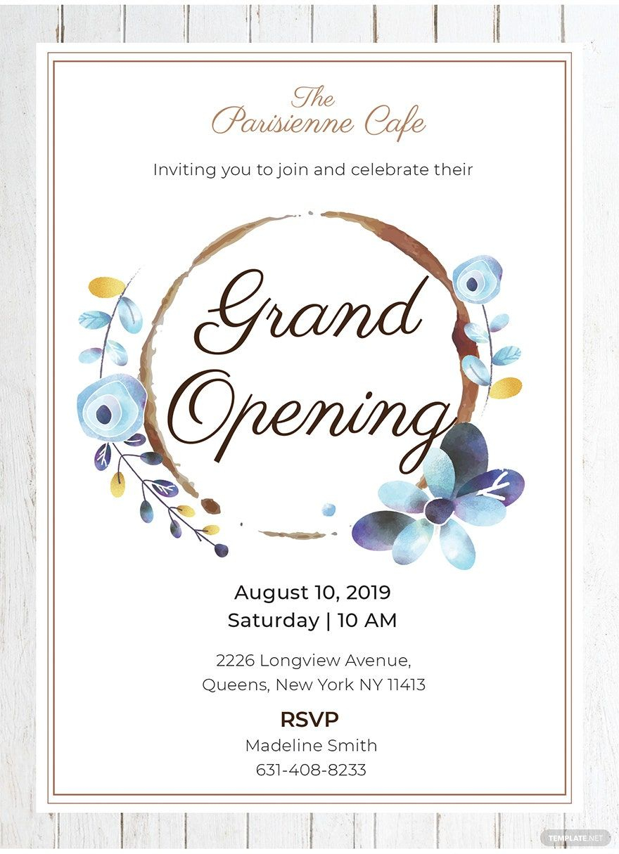 Editable Grand Opening Invitation Templates In Word To Download