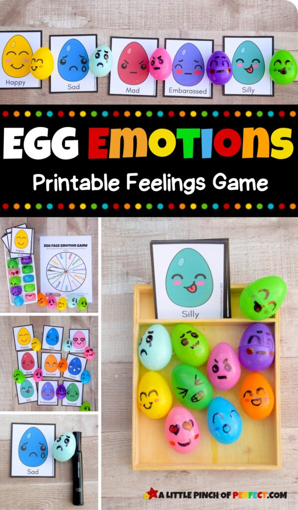 Egg Emotion Faces For Kids Printable Feelings Game A Little Pinch Of Perfect Emotions