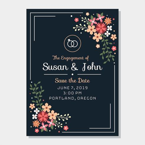 Engagement Invitation Template Vector 241244 Vector Art At Vecteezy