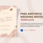 Free Aesthetic Invitation Template Download In Word Illustrator PSD