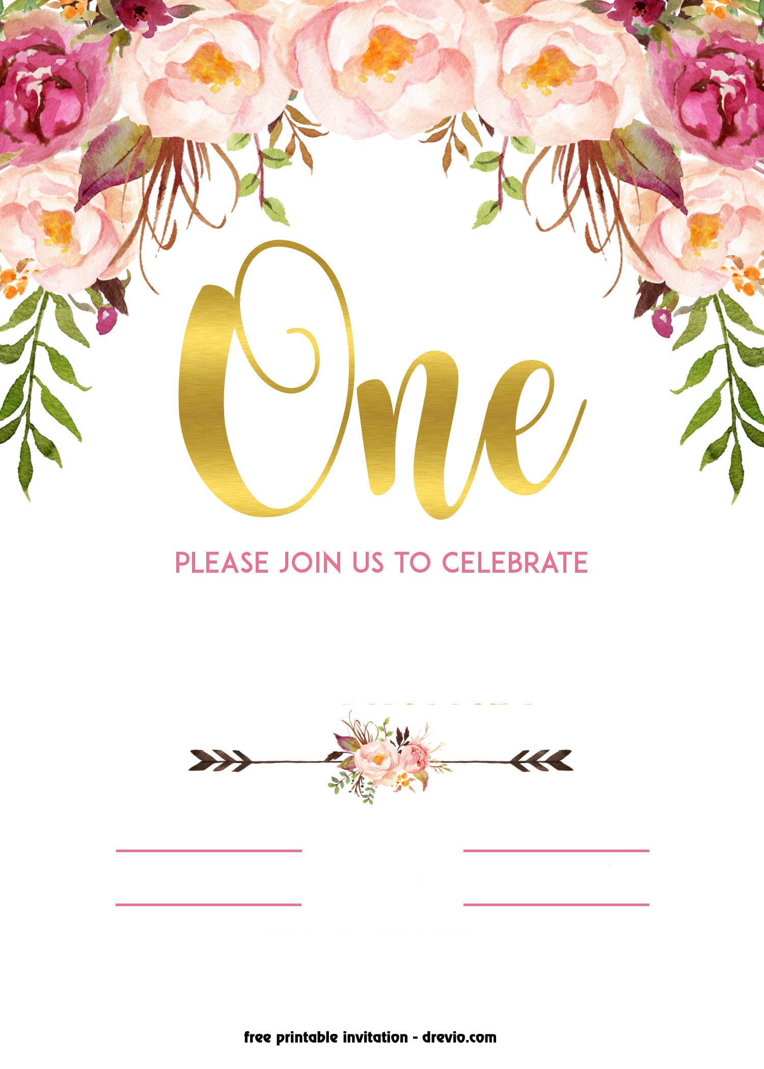 Free First Birthday Invitation Template DocTemplates