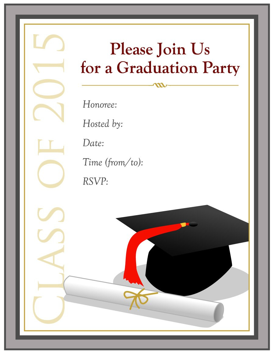 Free Graduation Dinner Invitation Templates