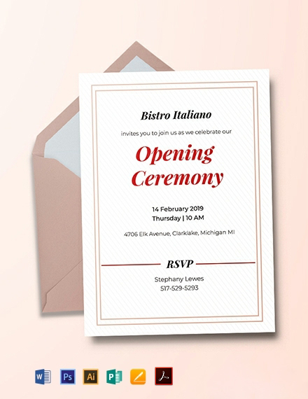 invitation opening template