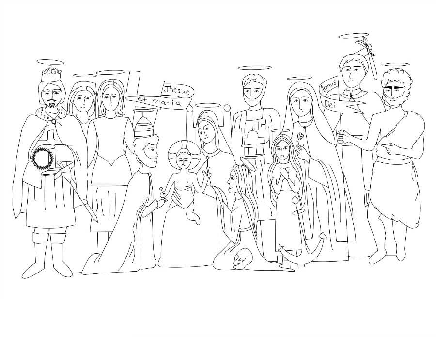 Free Printable All Saints Day Coloring Pages