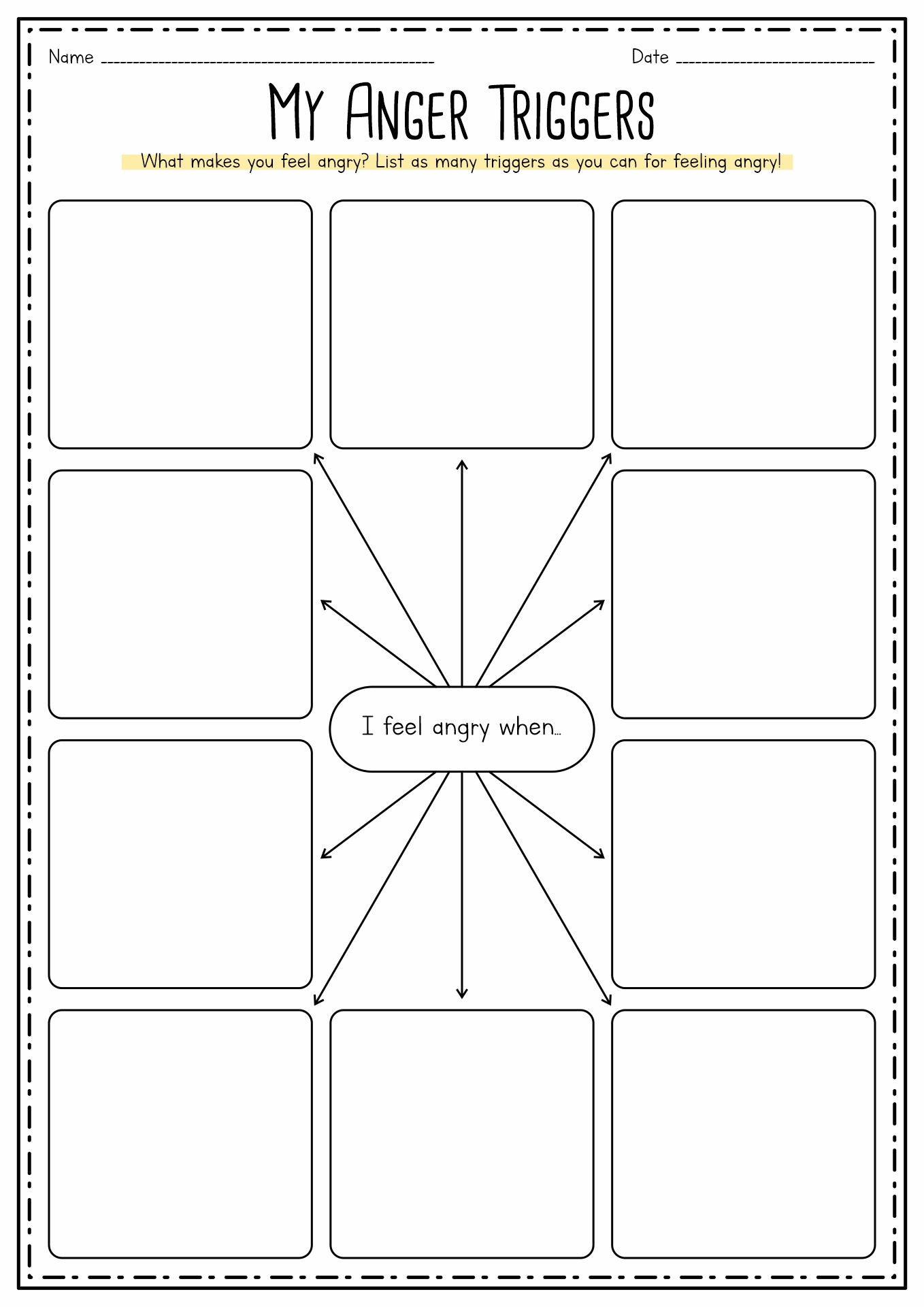 Free Printable Anger Management Activities For Adults Free Templates 
