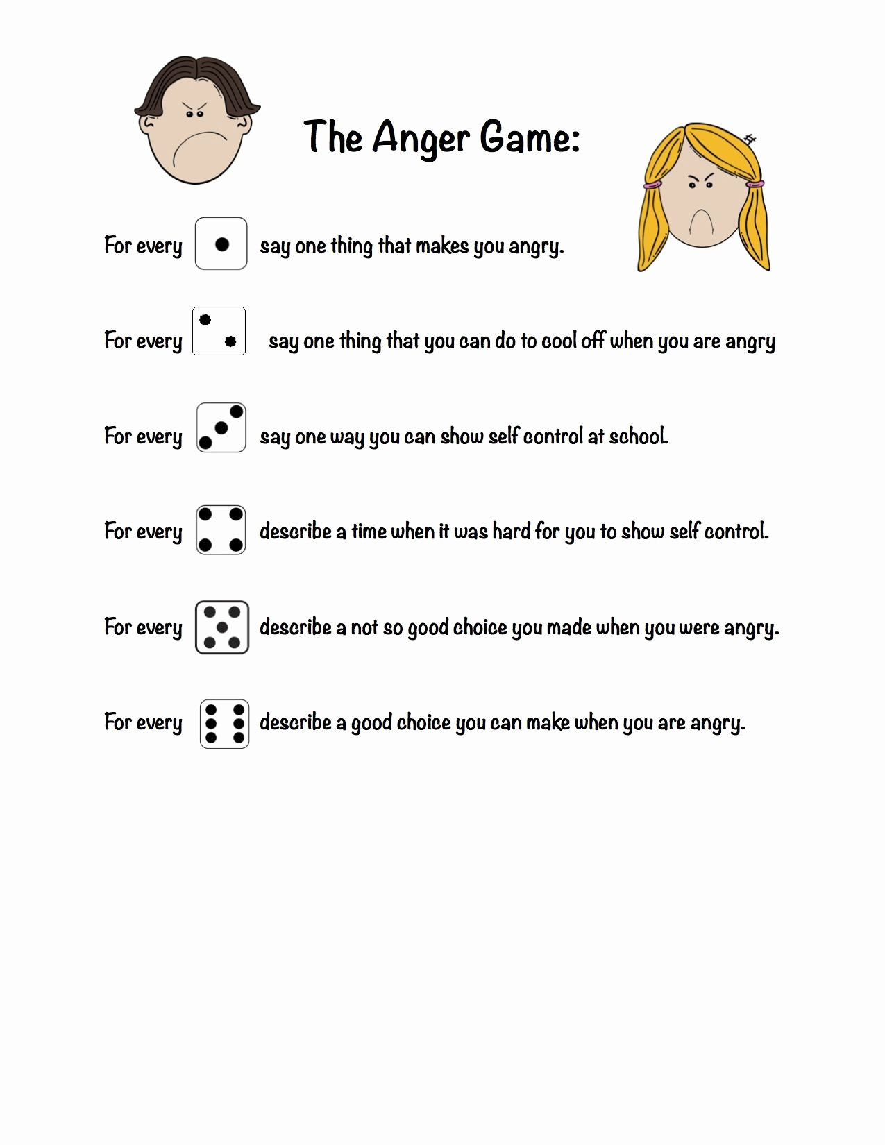 free printable anger activities for kids free printable anger activities for kids
