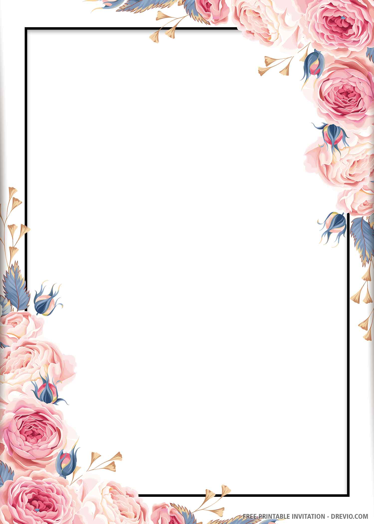 invitation template blue