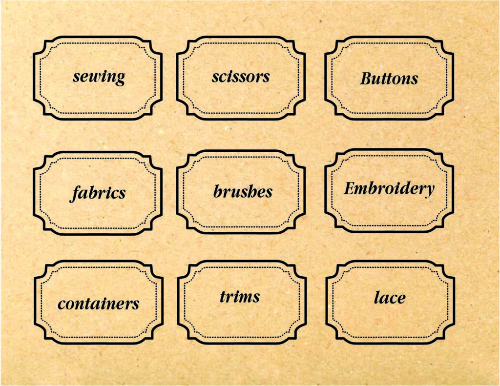 Free Printable Craft Labels That Help Organize Double Arrow Designs