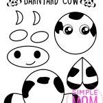 Free Printable Farm Cow Craft Art Project Simple Mom Project