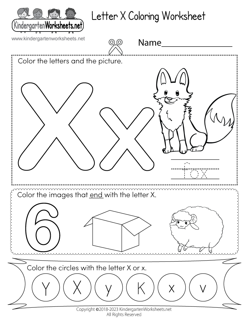 printable letter x activities for preschoolers