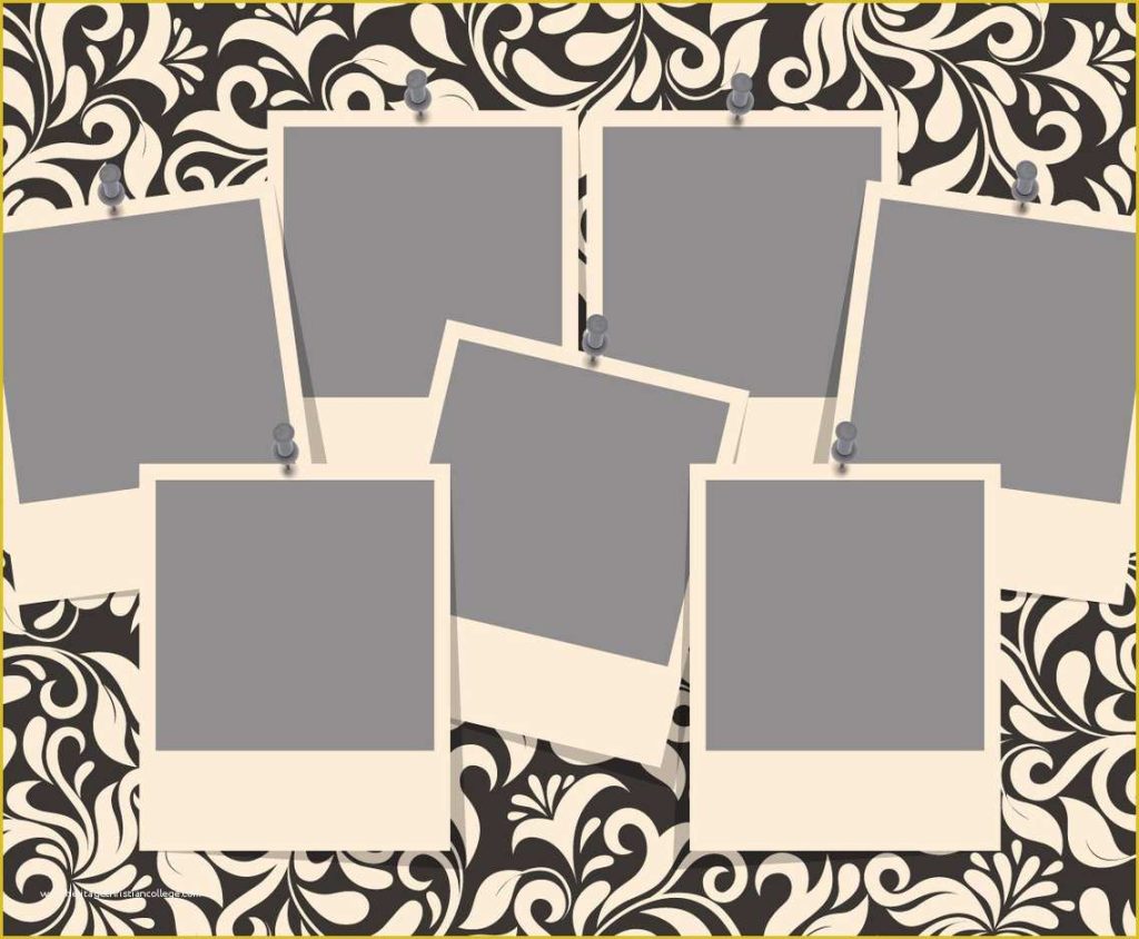 Free Printable Photo Collage Template Of Damask Collage Template Vector