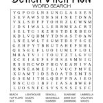 Free Printable Summer Word Searches Worksheets Library