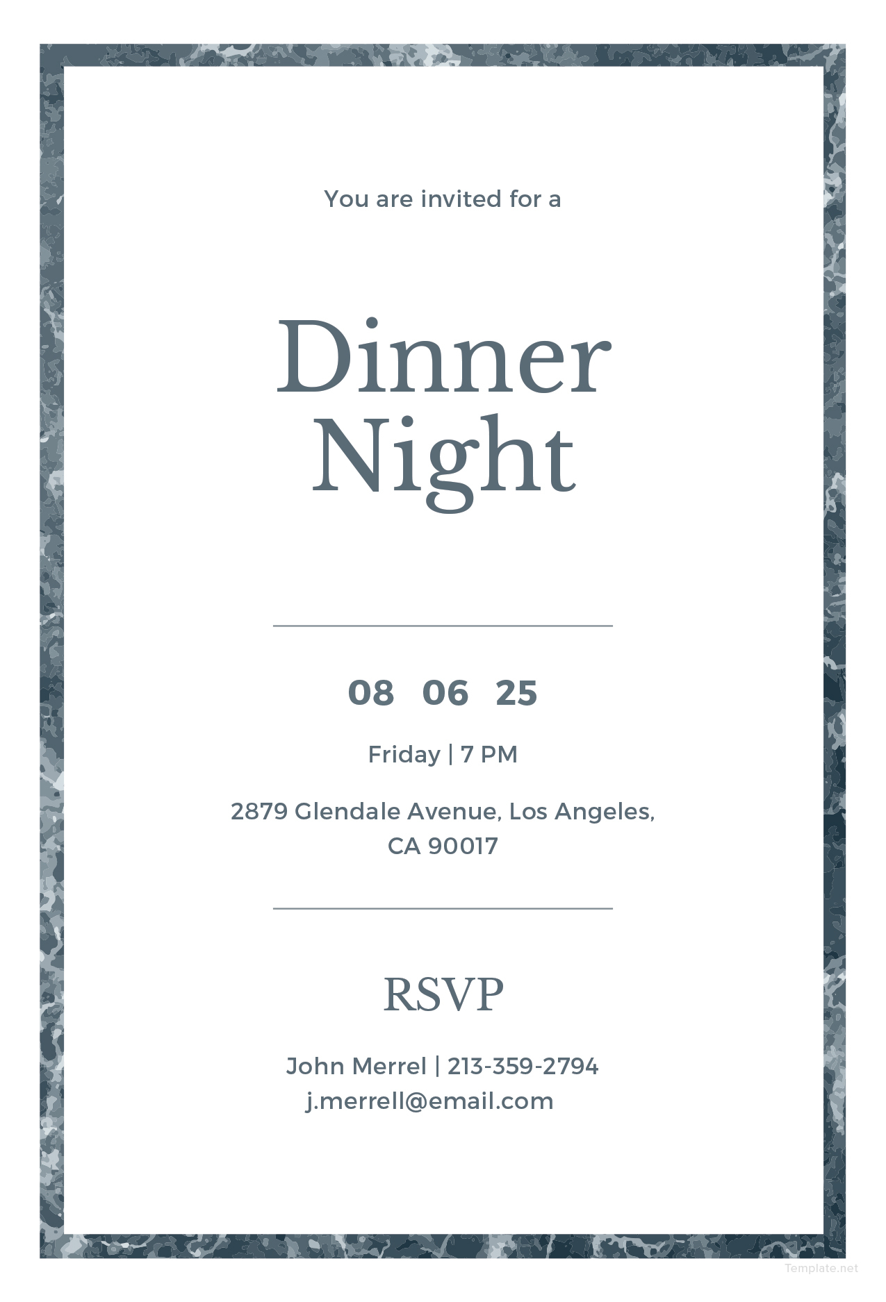 invitation template message
