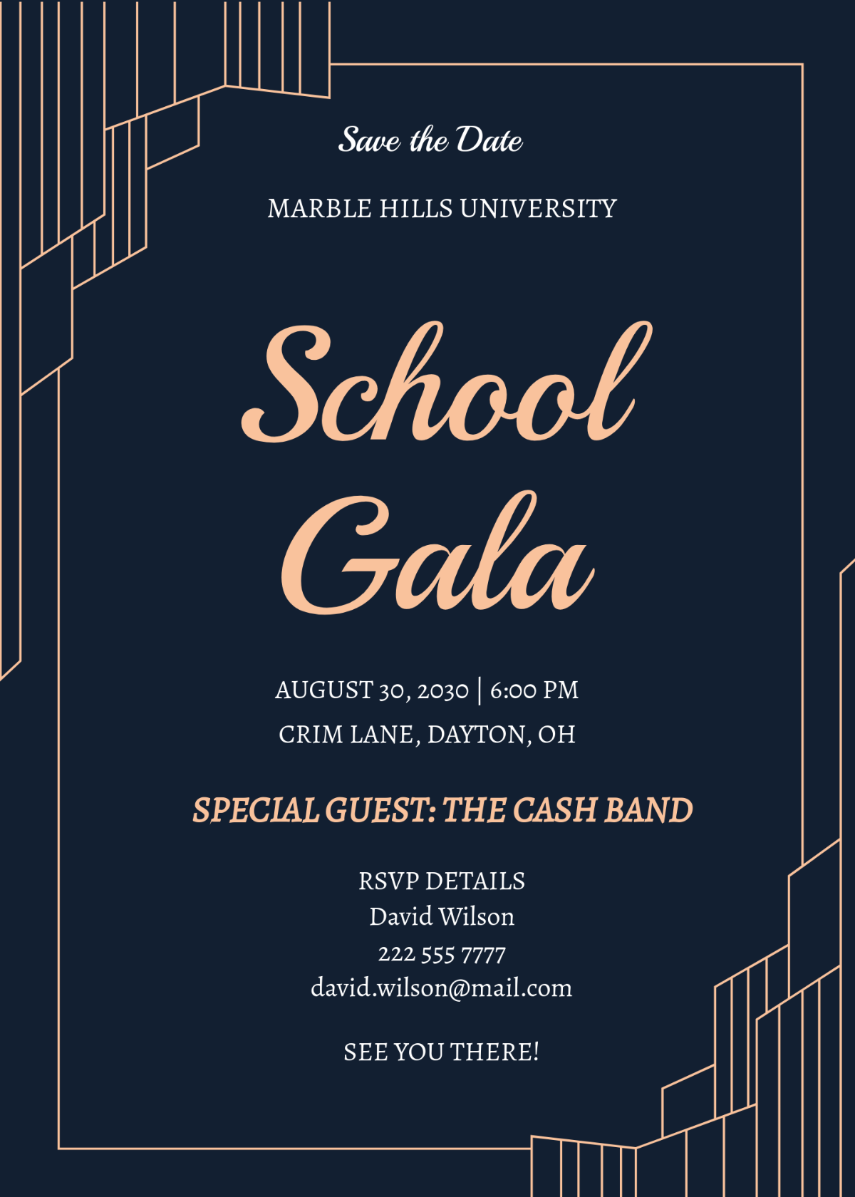Free School Gala Invitation Template To Edit Online