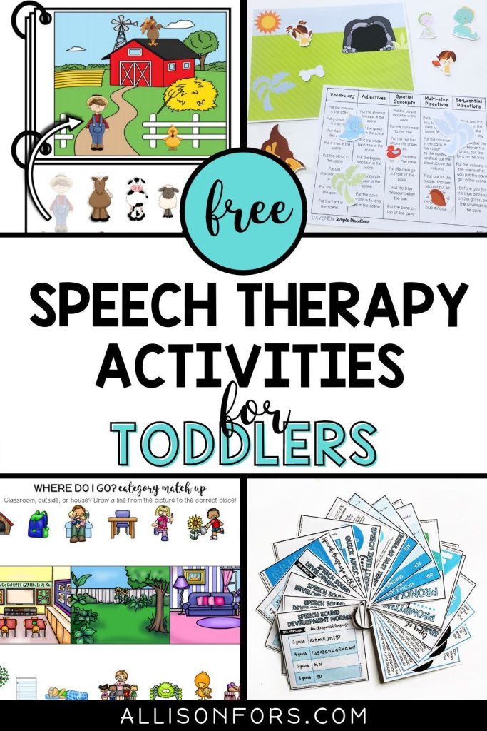 Free Speech Therapy Activities For Toddlers Speech Therapy Activities
