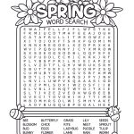 Free Spring Word Search Printable For Kids with Answers