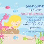 Free Template Mermaid Party Invitation