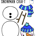 Free To Print Cut And Paste Snowman Craft Template Simple Mom Project