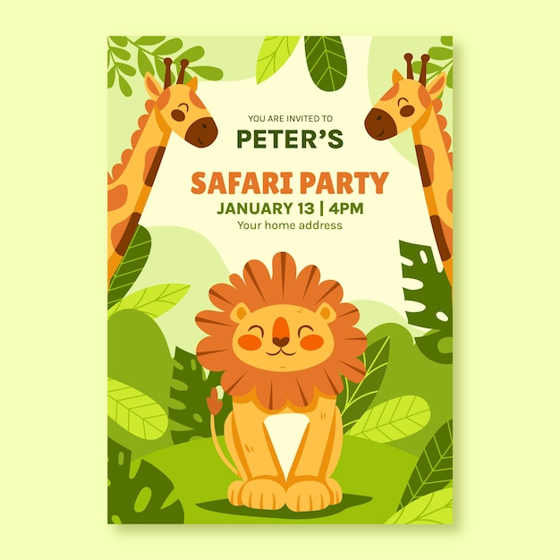 invitation template safari