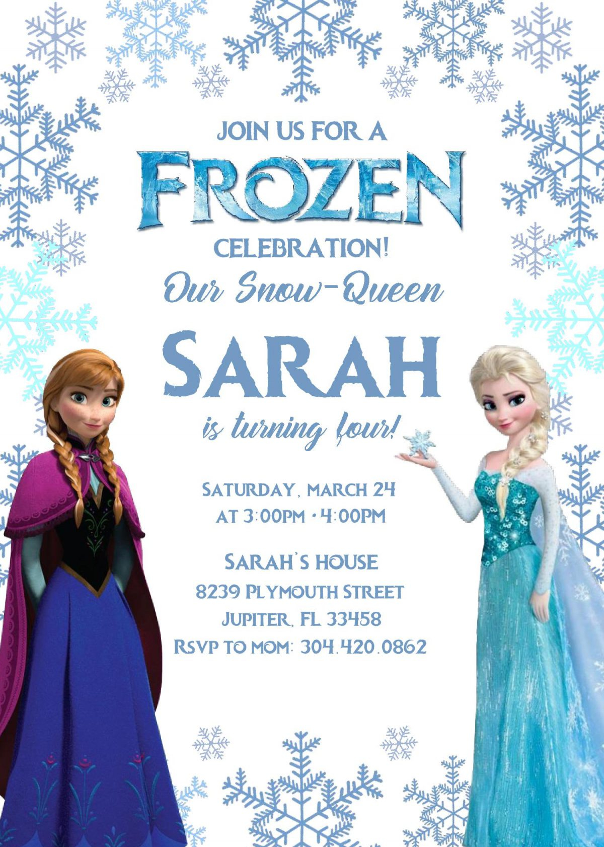 Frozen Invitation Template Free