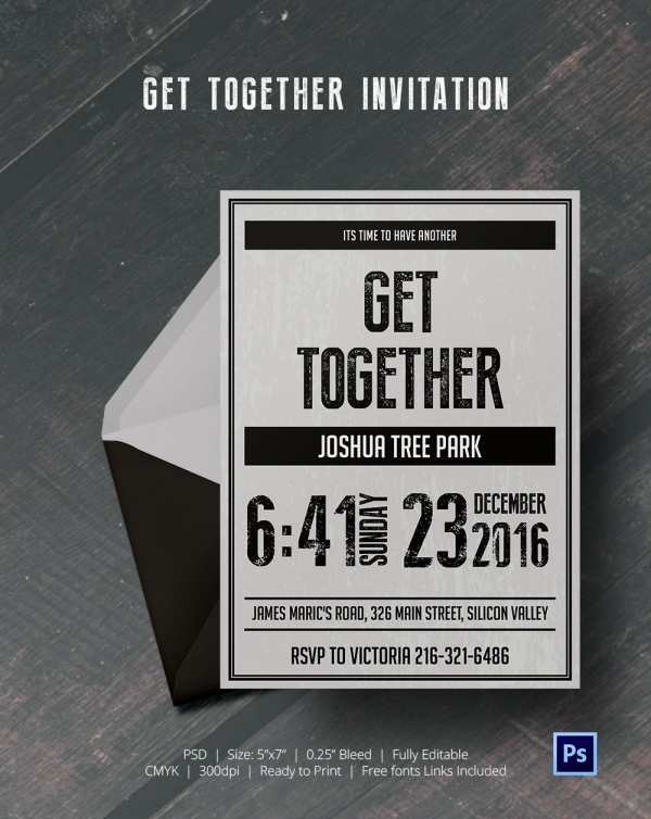 Get Together Invitation Template 25 Free PSD PDF Formats Download 