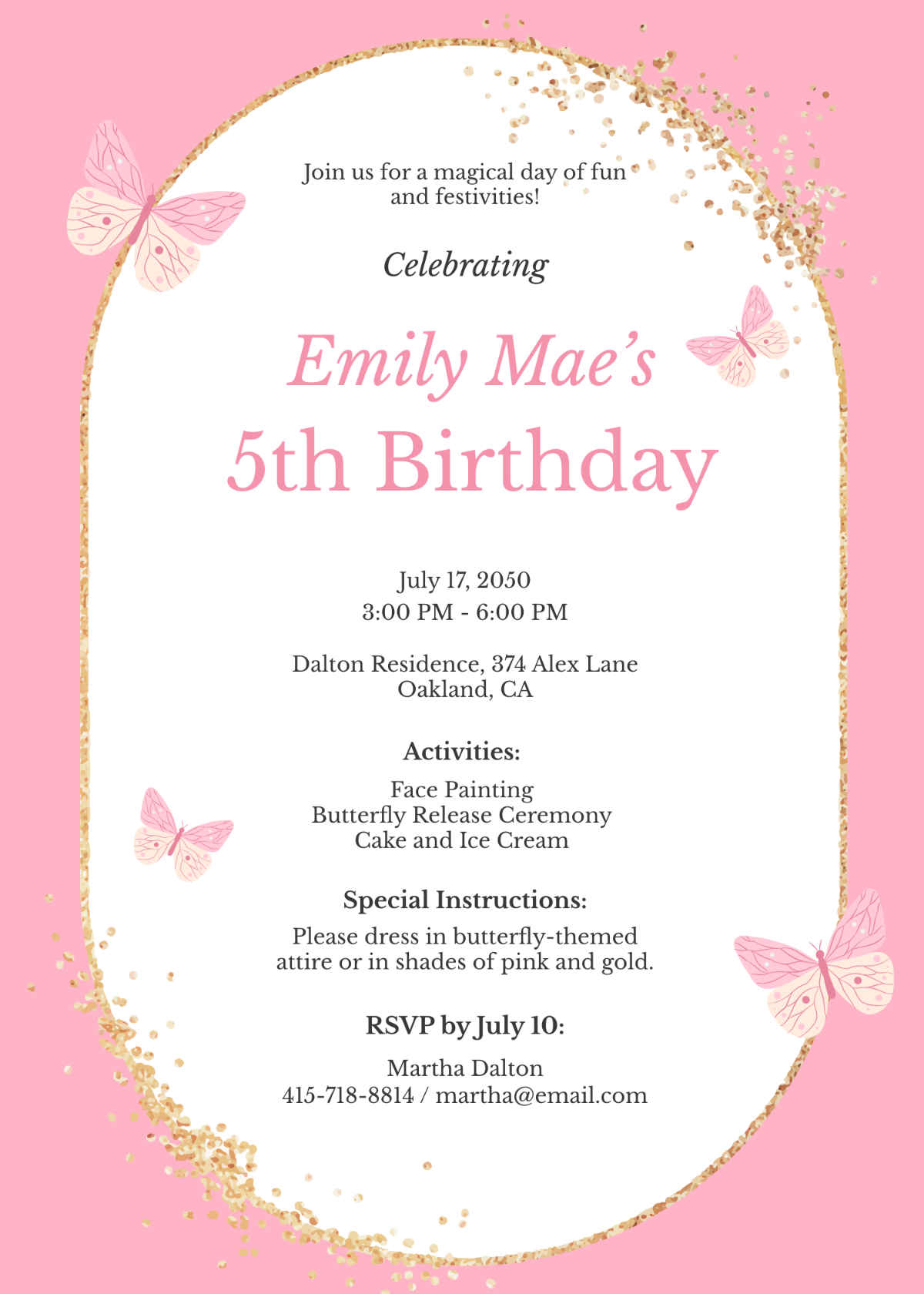Gold Invitation Templates Edit Online Download Template