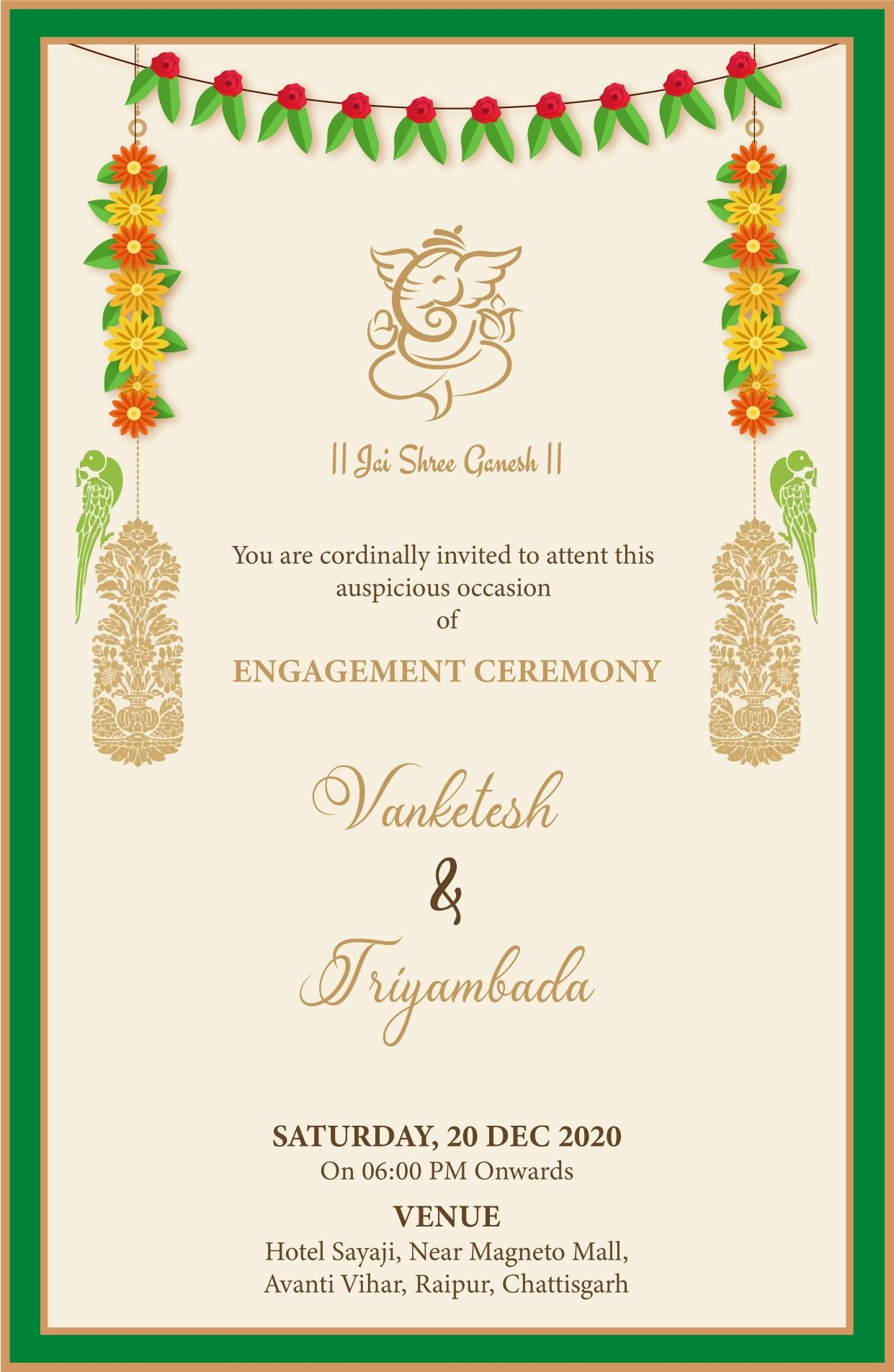 Hindu Engagement Function